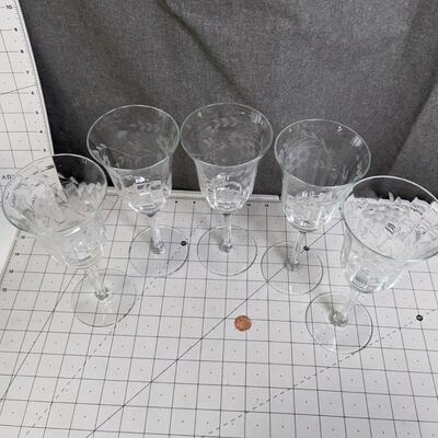 #109 Floral Print Glass Drinking Ware