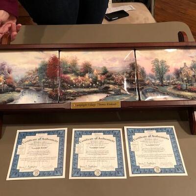 Thomas Kinkade hanging plate set