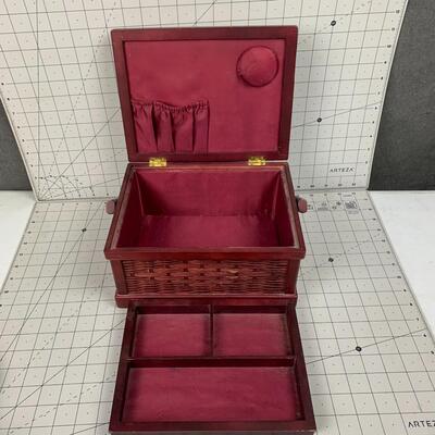 #254 Red Sewing Box
