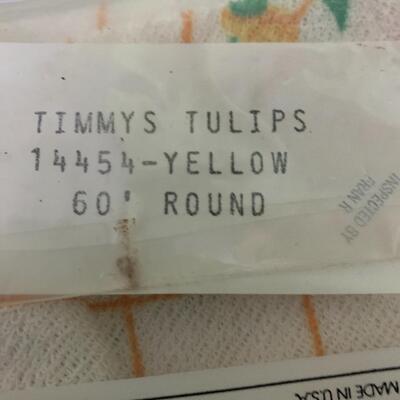 Vintage Terry Tablecloth 60â€ round new