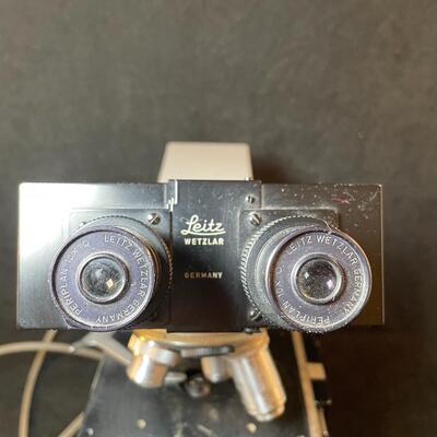 Lot 77  Leitz Wertzlar Laboratory Binocular Microscope