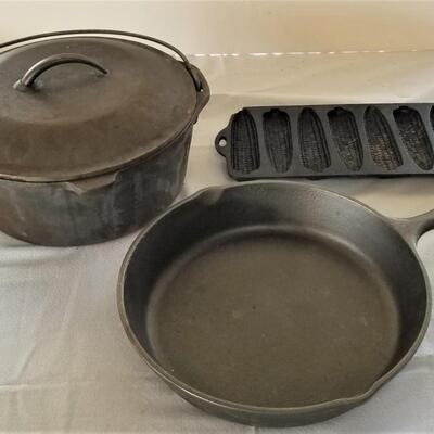 Lot #96  Cast Iron Lot - 3 pieces - Lodge cookware