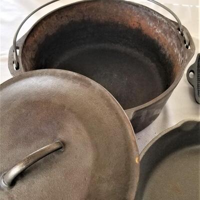 Lot #96  Cast Iron Lot - 3 pieces - Lodge cookware