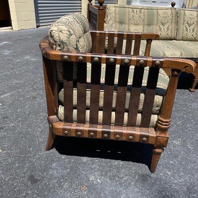 Lot 79. Mid-Century Mediterranean Sofa and Chair--So Cool!