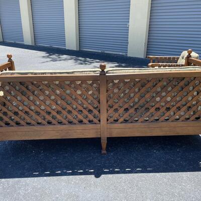 Lot 79. Mid-Century Mediterranean Sofa and Chair--So Cool!