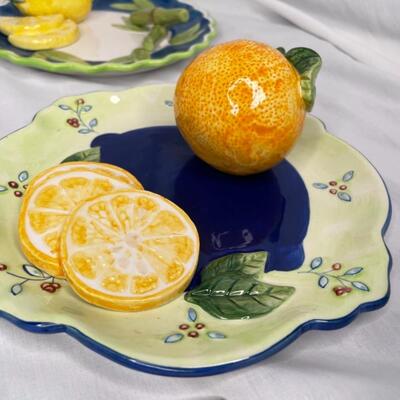 Set of 4 Hanging Plates with Fruit Pieces on each