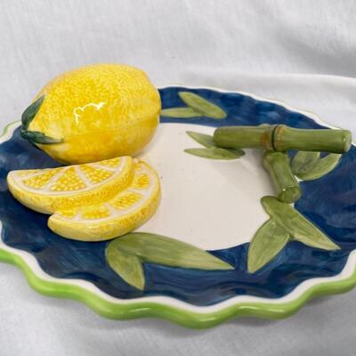 Set of 4 Hanging Plates with Fruit Pieces on each