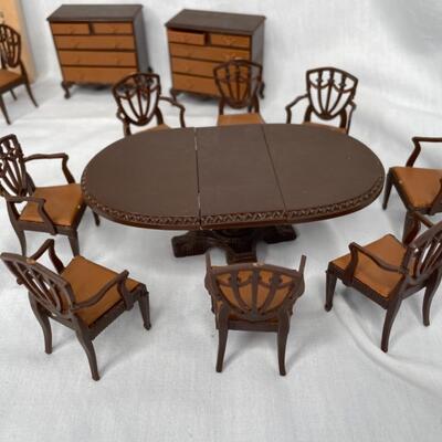 Miniature Doll House Furniture Plastic to look like wood