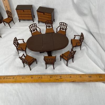 Miniature Doll House Furniture Plastic to look like wood