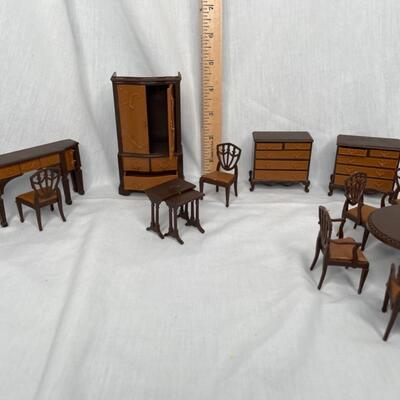 Miniature Doll House Furniture Plastic to look like wood