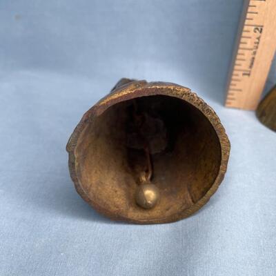 3 Vintage Brass Bells