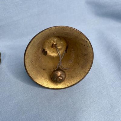 3 Vintage Brass Bells