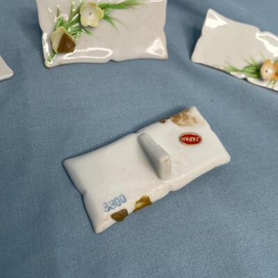 4 Vintage Porcelain Place Holders