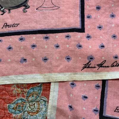 3 vintage MCM tea towels Hardy Craft Original