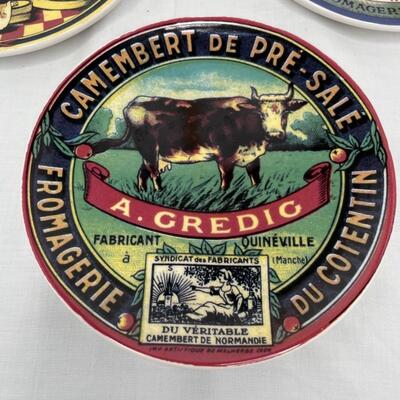 3 French Cheese Plates by Arlington Designs