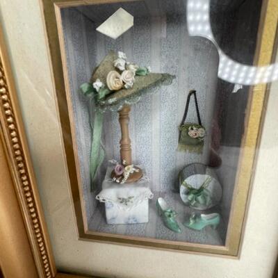 2 Framed shadow box scenes
