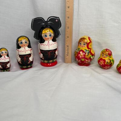 2 Sets of Dutch Nesting Dolls