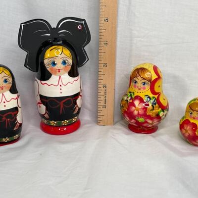 2 Sets of Dutch Nesting Dolls
