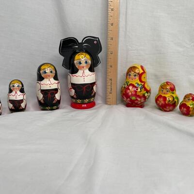 2 Sets of Dutch Nesting Dolls