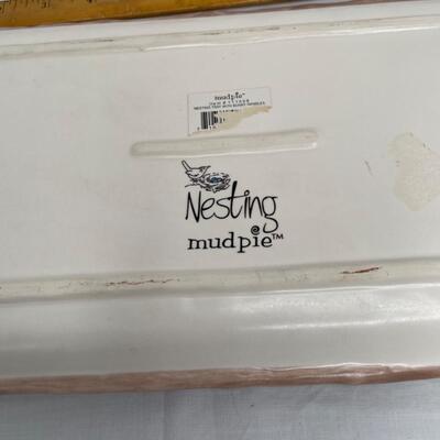 Vintage Mudpie Bunny Nesting Tray