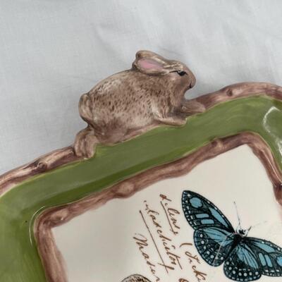 Vintage Mudpie Bunny Nesting Tray