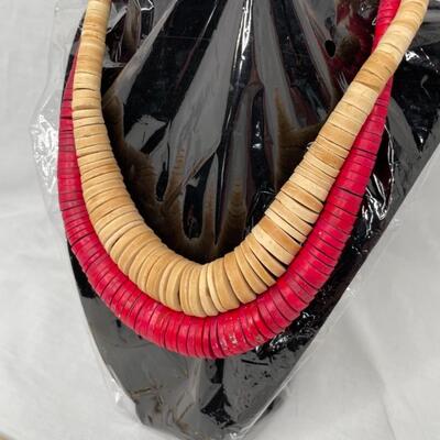 Belt, 2 necklaces,Black Necklace Holder