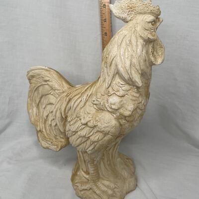 Cream color Rooster Plaster of Paris