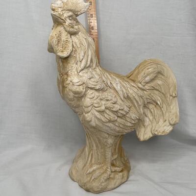 Cream color Rooster Plaster of Paris