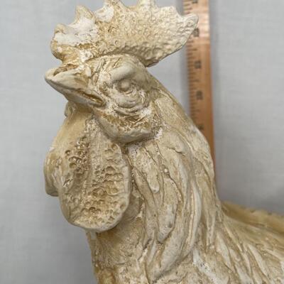 Cream color Rooster Plaster of Paris
