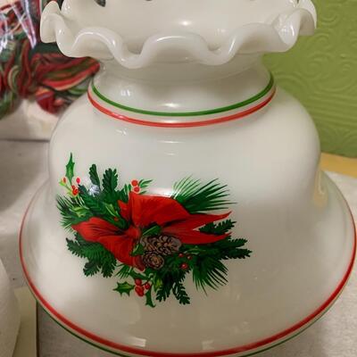 Fun Christmas items Dept 56 stocking kit glass shade