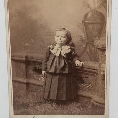 Victorian Cabinet Photo - Cute Little Girl