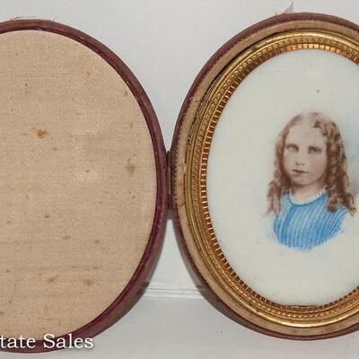 HAND COLORED MILK GLASS AMBROTYPE