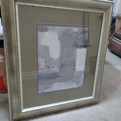 LOT 33 TWO FRAMED ABSTRACT PICTURES