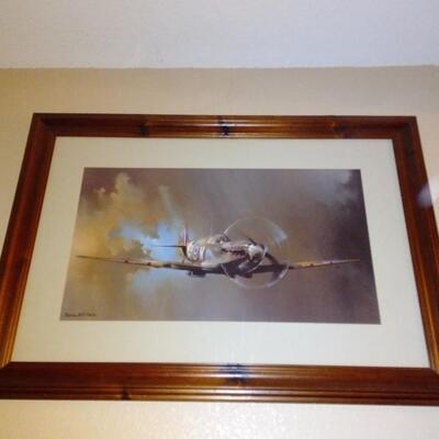 LOT 27 FRAMED MILITARY PLANE SIGNED BARRIE A.F. CLARK