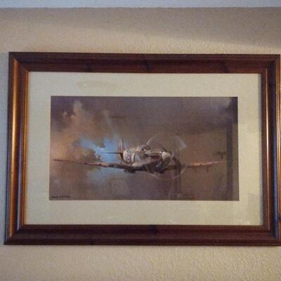 LOT 27 FRAMED MILITARY PLANE SIGNED BARRIE A.F. CLARK