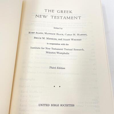 1975 THE GREEK NEW TESTAMENT DICTIONARY - THIRD EDITION