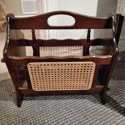 LOT 10 PARSONS CHAIR AND MAGAZINE RACK