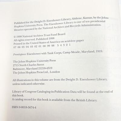 1998 â€œEISENHOWER: THE PREWAR DIARIES AND SELECTED PAPERS, 1905-1941â€ HARDBACK BOOK