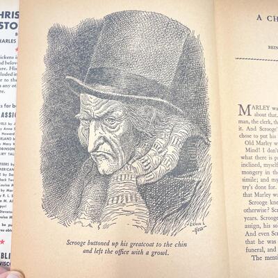 1940 â€œCHRISTMAS STORIES BY CHARLES DICKENSâ€ HARDBACK BOOK
