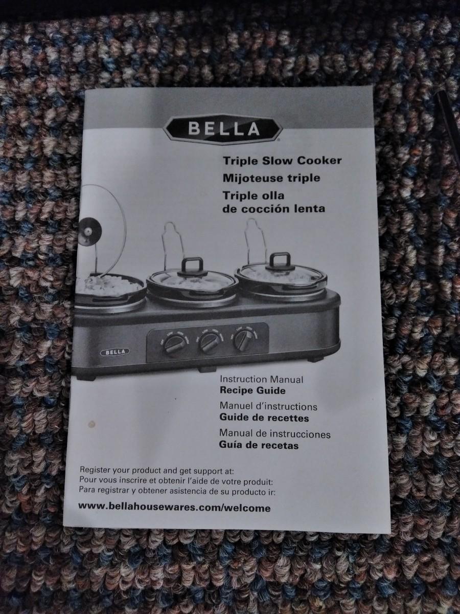 LOT 86 BELLA TRIPLE SLOW COOKER