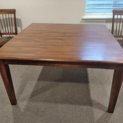 LOT 7 DINING TABLE WITH TWO CHAIRS & A BUTTERFLY LEAF
