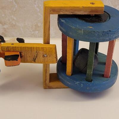 Lot 2: Vintage Mexican Wood Pull Toy