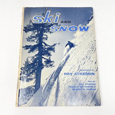 *FIRST EDITION* 1960 â€œSKI AND SNOWâ€ BY RAY ATKESON LARGE HARDBACK BOOK