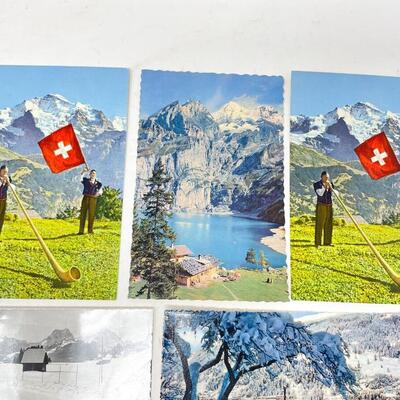 VINTAGE BLANK POSTCARDS FROM SWITZERLAND & AUSTRIA (6)