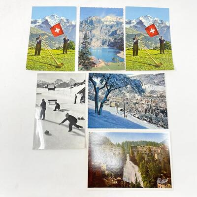 VINTAGE BLANK POSTCARDS FROM SWITZERLAND & AUSTRIA (6)