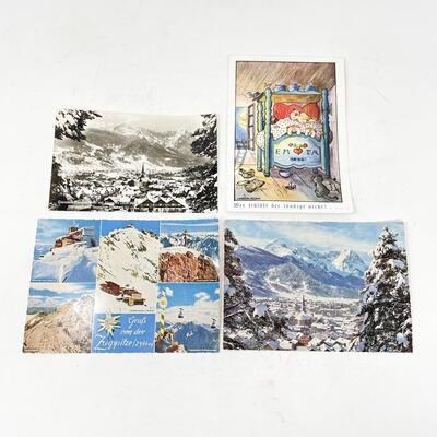 VINTAGE BLANK POSTCARDS FROM GARMISCH-PARTENKIRSCHEN, GERMANY