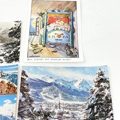 VINTAGE BLANK POSTCARDS FROM GARMISCH-PARTENKIRSCHEN, GERMANY