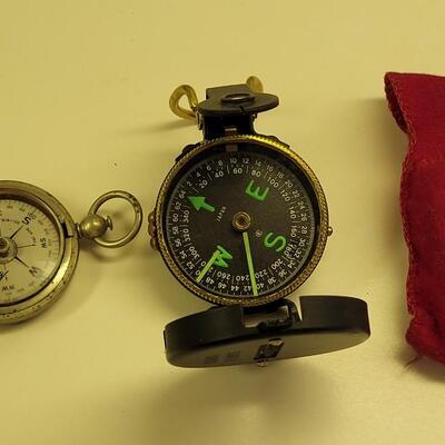 Lot 20: Vintage Engineer Compass and a 1915 Mason-Taylor Meradial Compass