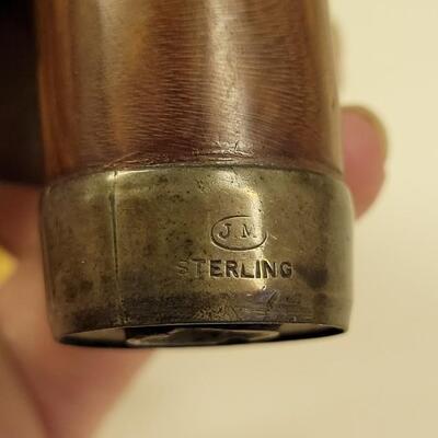 Lot 21: Antique 1903 Carved US Military Academy Sterling & Wood Pipe marked JM in Original Case