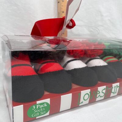 Unopened Baby Christmas Shoes/Socks